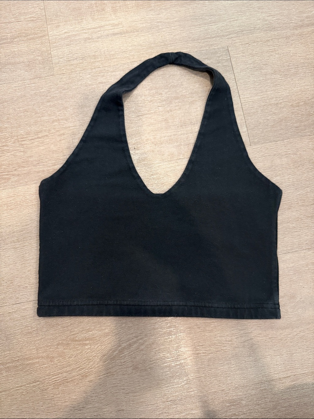 Brandy Melville Black Halter Crop Top